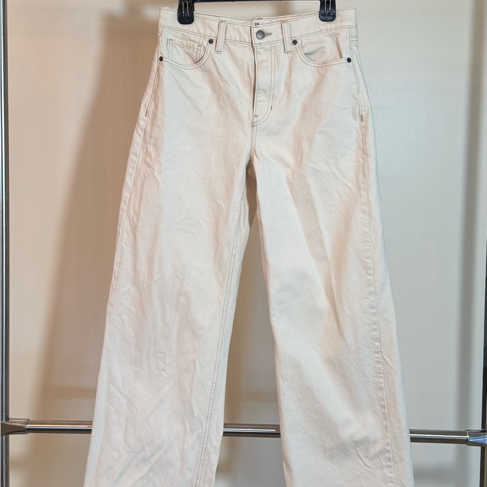 Banana Republic Cream Wide Leg Jeans